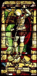 Vitráže s dušemi sv. Michaela od Antonio da Pandino